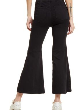 Free People We The Free Youthquake Crop Flare Jeans Black Size 27 Bell Bottoms
